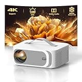 【Fits Netflix Smart OS/36W 3D Surround DoIby Audio】 Projector 4K,1200ANSI FHD 1080P Smart Projector with HDR10+E-Focus/Keystone,WiFi 6 and Bluetooth,Lisowod Home Cinema Projectors for Bedroom,Outdoor