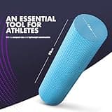 KAYMAN Sports Foam Roller Sports Recovery, Deep Tissue Muscle Tension Relief & Circulation Increase Portable & Lightweight Self Massager for Back, Legs, Gym, Pilates & Yoga EVA 90 x 15cm (Blue)