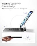Inateck Magnetic Keyboard Case for iPad Air 11 Inch M3 2025/M2 2024, Air 5/4 Gen 10.9 Inch, Magic Keyboard for iPad Pro 11" 4/3/2/1 Gen, Floating Cantilever Stand, 7-Color Backlight, with Trackpad