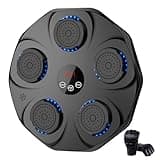 Music Boxing Machine, Smart Bluetooth Boxing Machine, Wall Mounted USB Charging Boxing Training Equipment with 9 Speeds and Modes, Boxing Gloves, LED Lights for Adults and Kids (Black)