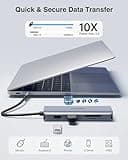 Laptop Docking Station, USB C Dual HDMI Adapter, 9 IN 1 USB C Dual Monitor Docking Station with 2 HDMI, DisplayPort, 3 USB, 100W PD, SD/TF for MacBook Pro 2020-2016, MacBook Air 2020-2018