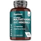 Multivitamin Tablets for Women & Men - 27 Essential Nutrients - 400 Small Tablets - 1+ Year Supply - Tasty Peppermint Flavour - Vegan Multi Vitamins & Minerals Like Vitamin D, C, Calcium, Iron & Zinc