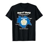 Funny Yorkshire Shirt Funny Yorkshire Map of the World T-Shirt
