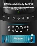 Pro Breeze® OmniAir 41" Bladeless Tower Fan with Air Purifier - Silent Standing Portable Circulator - Remote Control, WiFi, HEPA Filter, LED Display, 10 Fan Speeds, 5 Modes & 60° Oscillation