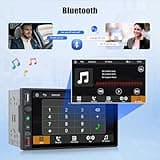 OiLiehu Double Din Car Stereo Wireless CarPlay Android Auto, 7" Car Radio 2 Din with IPS Touchscreen, MP5 Multimedia Player with Mirror Link, Bluetooth, FM/AM/RDS, USB, Type-C, EQ, SWC, Backup Camera