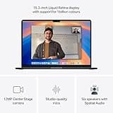 Apple 2025 MacBook Air 15-inch Laptop with M4 chip: Built for Apple Intelligence, 15.3-inch Liquid Retina Display, 16GB Unified Memory, 512GB SSD Storage, 12MP Center Stage Camera, Touch ID; Midnight