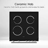Hisense HDE3211BBUK 60cm Electric Cooker with Ceramic Hob-Black , A Rated Double Oven