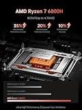 ACEMAGIC Gaming Laptop Computer - 16 inch FHD Display Laptop with AMD Ryzen 7 6800H Processor(beat I7-11800H) Up to 4.7GHz, 16GB Ram DDR5 4800MHz 512GB SSD Gaming Notebook with Backlit Keyboard