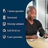 OMRON X2 Smart+ Clinically Validated Upper Arm Blood Pressure Monitor - BP Machine with Irregular Heartbeat Detection for Home Use - BP Monitor with Cuff 22-42 cm - Bluetooth and Free Smartphone App