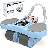 Amonax Ab Roller Exercise Wheel, Four Wheel Abs Trainer with Elbow Support, Abdominal Exercise Equipment for Core Abs, Automatic Rebound Abs Workout Equipment For Home Gym Men Women Use
