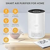 Air Purifier,Smart Air Purifier For Home Covers 62.5 M² Cadr 180-300m³/H, Hepa Air Purifer With Child Lock,Pm2.5 Index,Fan Speed,Filter Reset,Tuya Wifi