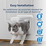 PetSafe Petporte Smart Flap Microchip Cat Door, Battery Operated or Main Power Supply, Easy Install, Customised Timer Feature, For Cats Up To 7kg