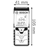 Bosch Professional laser measure GLM 40 (with memory function, measuring range: 0.15–40 m, 2 x 1.5 V batteries, protective bag)