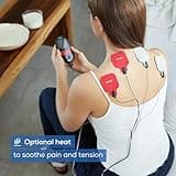 Beurer EM59 Digital TENS/EMS Device with Heat, 4-in-1 stimulation device for pain therapy, muscle stimulation, massage and heat therapy, 4 electrodes, 70 programmes, 50 intensity levels