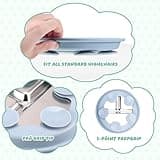 2 Pack Stainless Steel Plates Kids,Stainless Steel Baby Plates with 5 Non-Slip Suction Cups,Divided Baby Feeding Set Dishwasher Safe, Removable Silicone Base,BPA-Free Food-Grade Toddlers Utensils