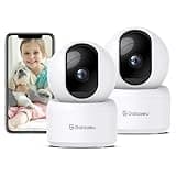 GALAYOU 2K WiFi Pet Camera, Home Security Camera Indoor for Dog, Cat, Baby Monitor Camera, 360° Wireless, Motion Tracking, Night Vision, 2-Way Audio, Works with Alexa&Google Home G2 (2P)