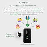 Doro 6880 4G Unlocked Flip Mobile Phone for Seniors with Talking Number Keys, External Display, Assistance Button and Charging Cradle [UK and Irish Version]