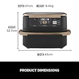 Ninja Foodi FlexDrawer Air Fryer, Dual Zone with Removable Divider, Large 10.4L Drawer, 7-in-1, Air-Fryer, Air Fry, Roast, Bake, Crisp, Non-Stick Dishwasher Safe Parts, Black and Copper, AF500UKCP