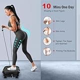 Vibration Plate Exercise Machine, 2025 Upgraded Fitness Vibration Plate Platform for Lymphatic Drainage,120-Speed Adjustable with 450 lbs Capacity, Built-in Bluetooth Speaker For Whole Body Workout