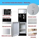 Water Cooler Mains Fed Unit Dispenser, Cooler Water Dispenser, Water Cooler Dispenser with Hot and Cold Options, Ideal For Home Office Commercial