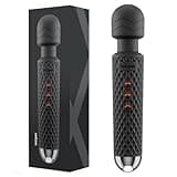 bed geek Handheld Wireless Personal Wand Massager – Waterproof, USB Rechargeable, 20 Vibration Patterns, 8 Speeds, Memory Feature, Skin-Soft Silicone for Ultimate Relaxation Massage Wand