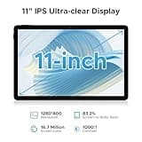 DOOGEE 2025 Newest Android 15 Tablets, U11 11 Inch Tablet,16GB RAM+128GB ROM (TF 2TB), 8580mAh, Octa Core,5G WiFi Android Tablets| Widevine L1 | Netflix | Bluetooth 5.0 | 13MP+5MP | GPS | OTG - Black