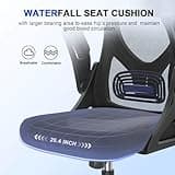 Office Chair - Ergonomic Desk Chair with Lumbar Support Headrest Adjustable, Padded Flip-up Armrests Comfy Seat Cushion High Back Executive Manager Chair For Home Office