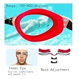 DUEYUN Wide Vision Swimming Goggles Adult Dioptres: 0 to -8.0, Optical Swimming Goggles Adult Adjustment Anti-Fog Anti-Leak UV Protection for Men Women with Storage Case (Dioptres:-4)