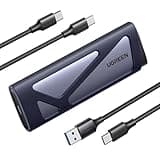 UGREEN M.2 NVMe & SATA Enclosure, USB 3.2 Gen 2 SSD Enclosure, Tool-Free 10Gbps NVMe External Caddy, Aluminum PCIe Adapter for M and M&B Key in 2230/2242/2260/2280 SSDs