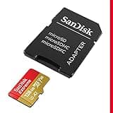 SanDisk 128GB Extreme microSDXC card +SD adapter, microSD card for smartphones, action cameras, drones, V30, up to 190 MB/s, SanDisk QuickFlow Technology, RescuePro Deluxe, UHS-I, 4k, V30, A2, U3
