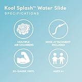 Intex Kool Splash Inflatable Water Slide Swimming Pool Play Center with Built in Sprayers for Kids and Adults, Ages 6 and Up, Blue