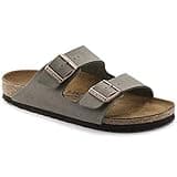 BIRKENSTOCK ARIZONA Birko-Flor Nubuck Wide, Unisex Adults' Sandals, Grey (Stone), 9.5 UK (44 EU)