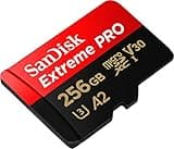 SanDisk 256GB Extreme PRO micro SD card + SD adapter, (For Smartphones, Action Cams, Drones, Speeds up to 200 MB/s) A2 App Performance + RescuePro Deluxe UHS-I, Class 10, U3,