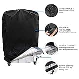 Barbecue Cover, Heavy Duty BBQ Cover, 210D Oxford Fabric Round Outdoor BBQ Grill Cover, Waterproof Windproof Rip-Proof and UV Resistant BBQ Cover (77x90cm)