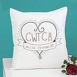 The Gift Experience Personalised Pillow Cushion With Insert, Welsh, Cwtch, Home Decor, Personalised Gifts