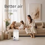 AIRAPEX 2 in 1 Air Purifier and Evaporative Humidifier Combo for Bedroom, H13 True HEPA Filter, Cool Mist-Free Air Humidifier evaporative WIFI Connect