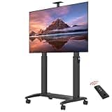 NB Ergonomic Heavy Duty Mobile TV Stand for Most TVs Under 120 Inch, TV Cart Load up to 136 kg, Electric Lifting TV Floor Stand, VESA 200x200-1000x600 mm