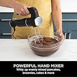 Ninja Foodi 3-in-1 Hand Blender, Hand Mixer & Chopper, Food Processor with 3 Attachments, 850W Powerbase, Immersion Blender, 5 Mixing Speeds, 2 Blending Speeds, 1.5m Cord, Black CI100UK