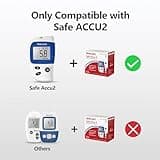 Blood Sugar Monitor, Sinocare Safe Accu2 Blood Sugar Test Kit with 100 Test Strips, 100 Lans, Light Indicator, No Coding, Easy to Use, Diabetes Testing Kit Home Use UK, mmol/L