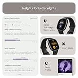Google Fitbit Versa 4 Fitness Smartwatch with built-in GPS and up to 6 days battery life - compatible with iOS 15 or higher & Android OS 9.0 or higher, Black/Graphite