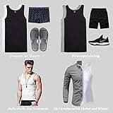 NUOZA Mens Vest Tank Top 5 Pack Fine Rib Muscle Shirts Cotton -Mix,4XL