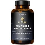 Inessa Multivitamin with CoQ10 100mg, Vitamin D3 2000 IU, K2 100mcg, B Complex, Vitamins A 800mcg, Folic Acid as 5-MTHF 400mcg, Zinc 20mg and Lutein
