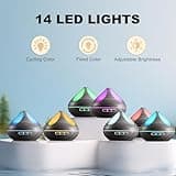 Oil Diffusers 500ML with 8 Essential Oils Set, Aromatherapy Diffusers Air Freshener,Essential Oil Diffuser with Remote Control, 4 Timer and Waterless Auto-Off Cool Mist Diffusers for Home,Gray