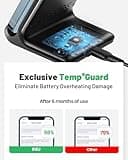 INIU Wireless Charger Stand, 15W Qi Fast Charging Dock Phone Charger, Adaptive LED Wireless Charging Station for iPhone 17 16 15 14 13 12 11 9 8 XR, Samsung S23 S22 S21, LG V40 G8, Pixel 8 7 6 etc.