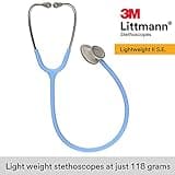 3M Littmann Lightweight II S.E. Stethoscopes, Ceil Blue Tube, 28 inch, 2454