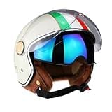 ViPER RSV19 Open Face Motorbike Helmet - Scooter Motorcycle Crash Jet Helmet for Men Women with Sun Visor - Electric Bike & Road Bike Road Legal ECE 22.06 Approved Motorbike Helmets