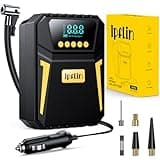 Ipflin Tyre Inflator Air Compressor - Digital Car Tyre Pump 12V DC,Portable Car Accessories for Men,Electric Air Pump 150 PSI For Car Tyres,Bikes,Football,Preset Tyre Pressure & Auto Shutoff