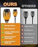 KALAHOL Solar Light Outdoor Garden, 8 Pack Solar Flickering Dancing Flame Lights IP65 Waterproof, Solar Torch Lights Dusk to Dawn Auto On/Off, for Garden, Pathway, Patio, Yard, 52CM Tall