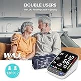 Medical Blood Pressure Monitors, Upper Arm Large Cuff Blood Pressure Machine for Home Use, Super Large 6.4” LED Display | CE Certified | MHRA Registered | 2 * 120 Sets Memory | Heart Rate Monitor