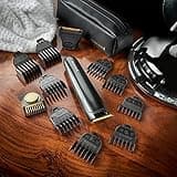 Remington T-Series Beard Trimmer and Hair Clipper Kit for Men (38mm T-Blade for Professional Cutting, Foil Shaver, Adjustable Comb, 9 Comb Attachments, Waterproof, Cordless, 5-Hour Runtime) MB7050